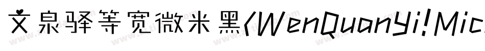 文泉驿等宽微米黑（WenQuanYi Micro Hei Mono）字体转换